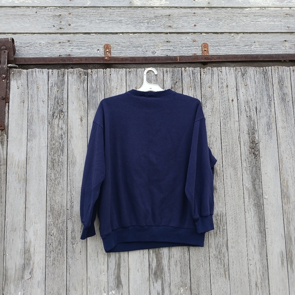 Vintage Nutcracker Sweatshirt Womens Sz L Blue Christmas Snowman Happy Holidays - Picture 3 of 4